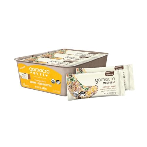 Amazon.com : GoMacro MacroBar, Organic Vegan Protein Bar, Peanut Butter ...