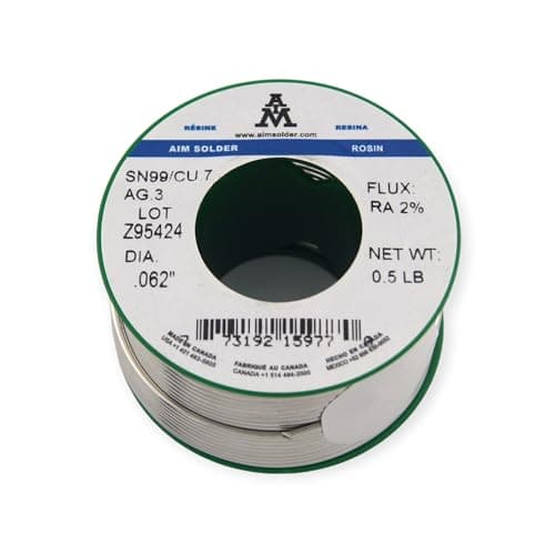 AIM SN100C Lead-Free 2.5% Glow Core Flux Cored Solder Wire