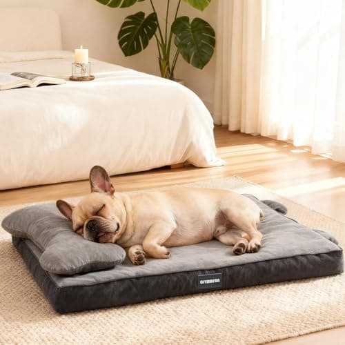 Big Barker Orthopedic Dog Bed with Pillow-Top (Headrest Edition)