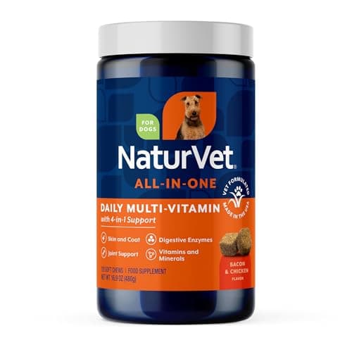 NaturVet All-in-One Daily Essentials Soft Chew Supplements/Tablets, 4 ...
