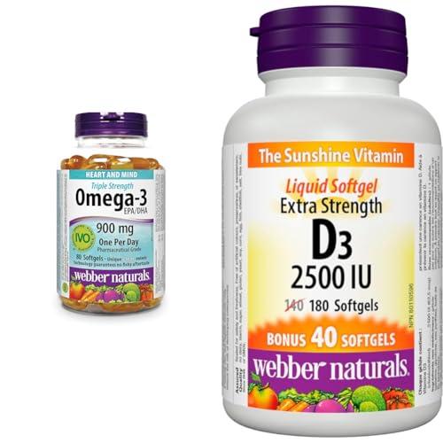 Complément Webber Naturals Omega-3 + Vitamine D3