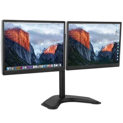 Vertical 2 Monitor Floor Stand at Michelle Charles blog
