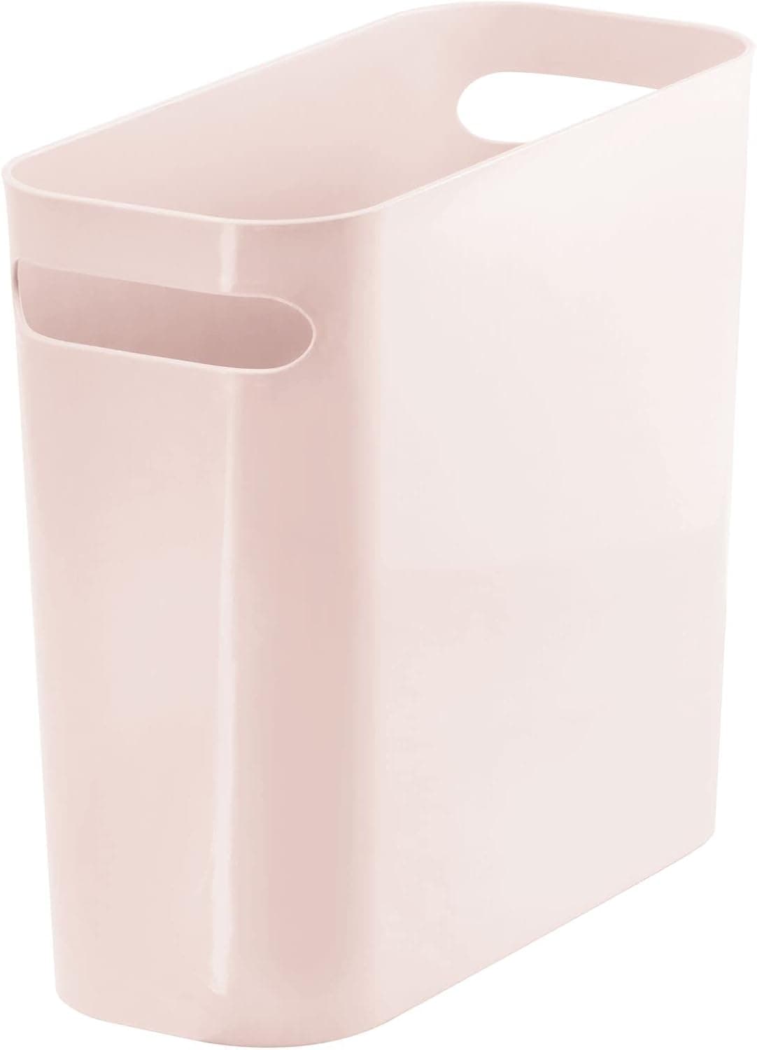 mDesign Slim Plastic Rectangular Small Trash Can Wastebasket, Garbage ...