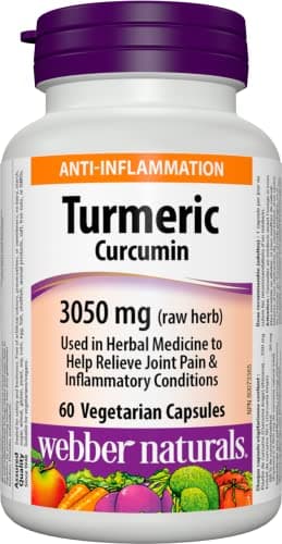 قیمت و خریدکپسول زردچوبه Webber Naturals Turmeric Curcumin 3050mg وبر ...