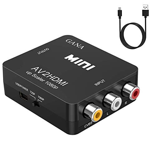 GANA HDMI to RCA Converter 1080P HDMI to AV 3RCA CVBs Composite Video ...