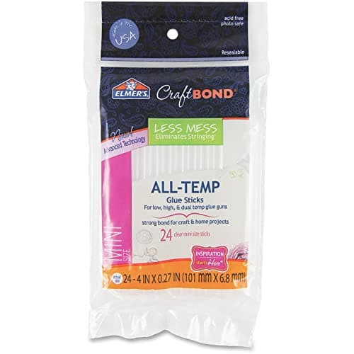 Amazon.com : Elmer’s CraftBond Less Mess All-Temp Mini Glue Sticks, 4 ...