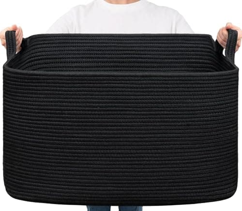 Goodpick | White & Brown XXXLarge Cotton Rope Basket