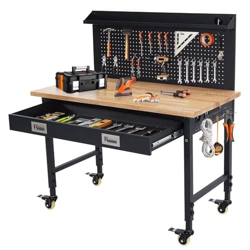 Husky Heavy-Duty 52 in. W 9-Drawer, Deep Tool Chest Mobile Workbench in ...