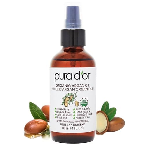Amazon.com : PURA D'OR 4 Oz ORGANIC Moroccan Argan Oil - USDA ...