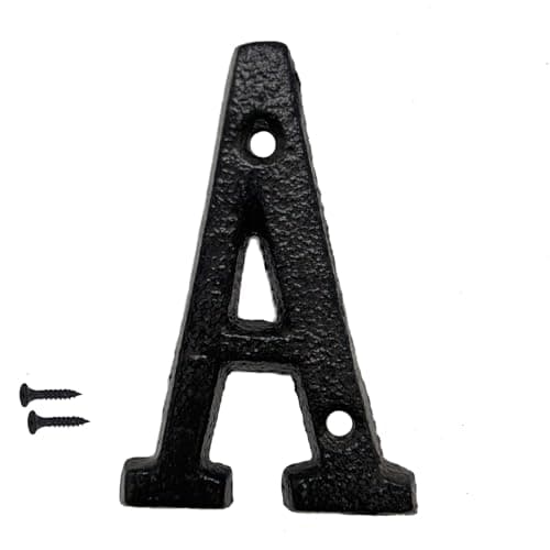 Ikeay Wall Art: Chic Iron DIY House Numbers, Cast Metal Letters for ...