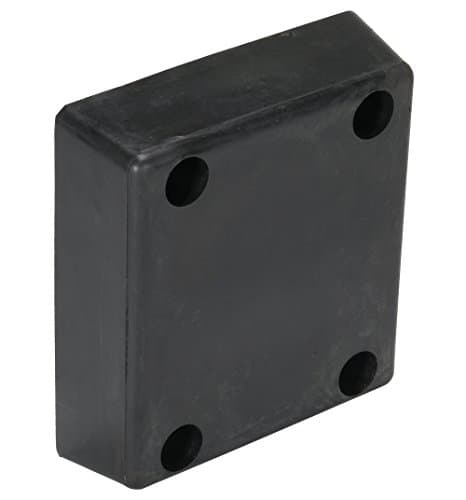 8 Pack 16"x2"x2" Rectangular Rubber Dock Bumper with 3 Holes - Impact ...