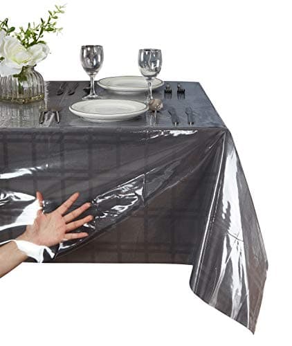 Amazon.com: Puricon Disposable Plastic Tablecloth Roll, Heavy Duty ...