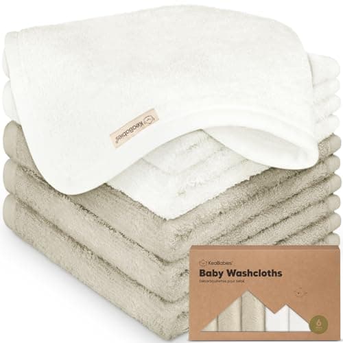 Amazon.com : KeaBabies 6-Pack Organic Baby Washcloths - Soft Viscose ...