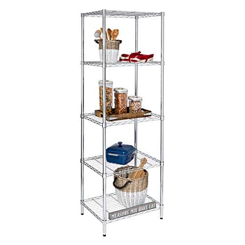 Metal Shelf Tower Bathroom Storage Tower Linen 6 Tier Honey-Can-Do # ...