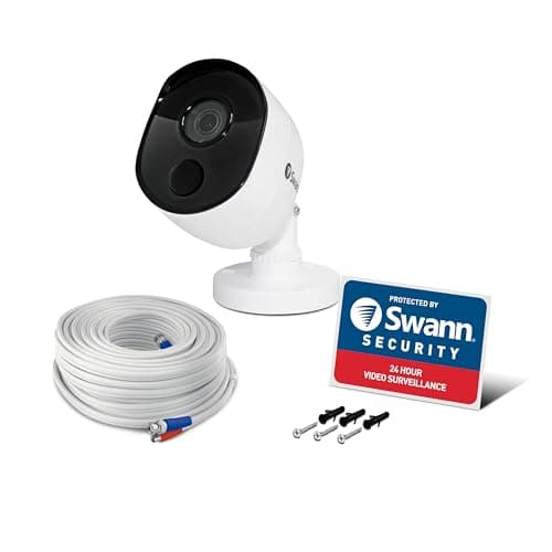 Swann Pro Indoor/Outdoor 1-Camera Hardwired Dome Security Camera System ...