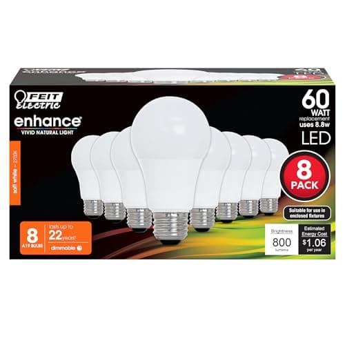 Feit Electric Smart LED 9 Watts (60W Equivalent) Soft White Light Bulb ...