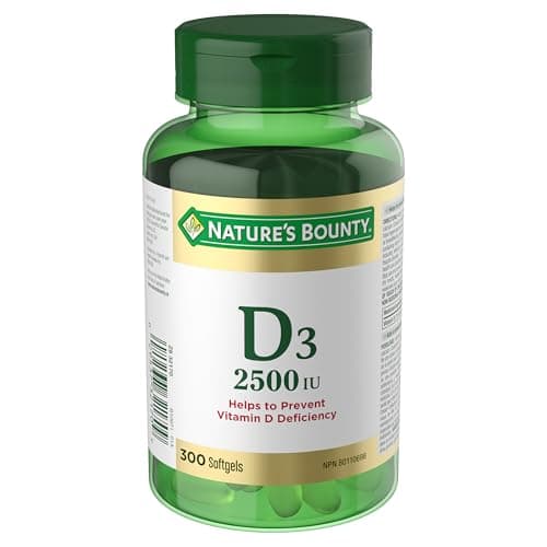 Nature's Bounty Vitamin D3 Softgels, 50 mcg, 2000 IU, 240 Ct ...