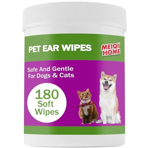 Pet MD Advanced Otic Ear Cleaner Wipes for Cats and Dogs - Veterinary ...