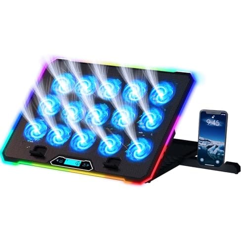 KLIM Ultimate + RGB Laptop Cooling Pad with LED Rim + Gaming Laptop ...