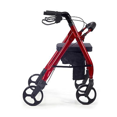 Heavy Duty Wide Walker Rollator Mighty Mack 8" Wheels