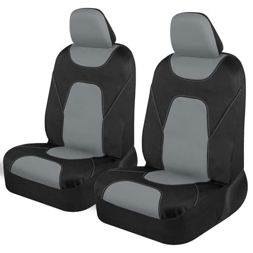 Motor Trend AquaShield Car Seat Covers for Front Seats, Solid Gray ...