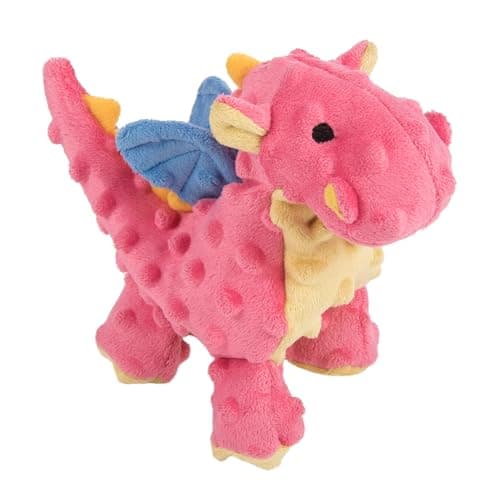 goDog Tough Puppy Dragon Squeaky Plush Dog Toy with Chew Guard ...