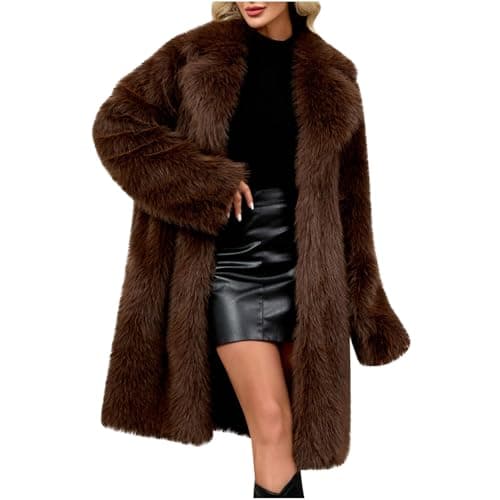 Zara | Jackets & Coats | Zara Faux Fur Coat Dark Brown …