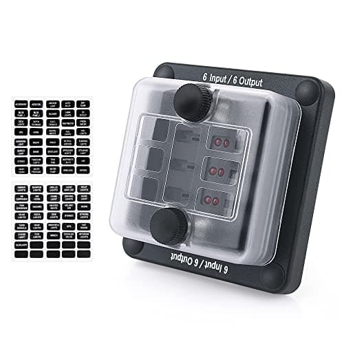 12-Way Fuse Block Holder - Blade Fuse Box Screw Nut Terminal LED Indic