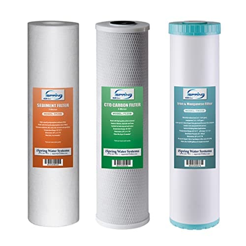 iSpring F3WGB32BM pack de rechange pour filtre à eau à 3 étapes pour toute la maison