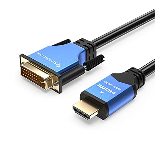 BlueRigger HDMI-DVI Cable (6FT, High-Speed, Bi-Directional Adapter ...