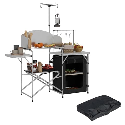 Woods Caledon Portable Folding & Extendable Camping Kitchen Stand w ...