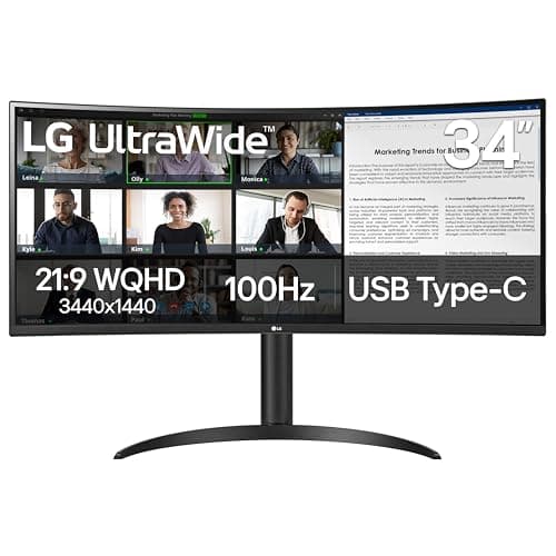 34" Curved UltraWide™ QHD (3440 x 1440) IPS Monitor - 34WN80C-B | LG CA_EN