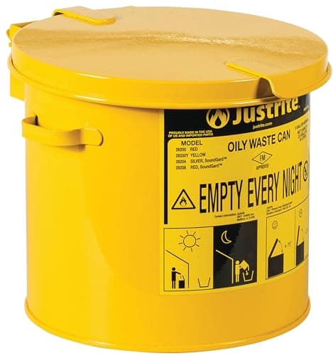 Justrite Countertop Oily Waste Can