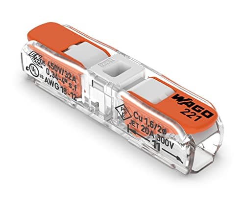 Connecteur Wago 221 pour raccord en ligne avec boîtier
