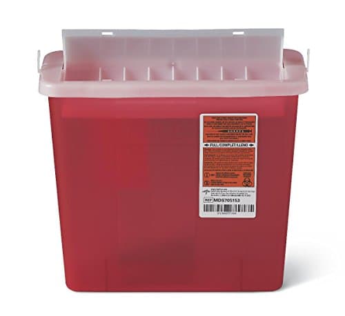 Medline Sharps Biohazard Needle Container 1Qt 1Ct
