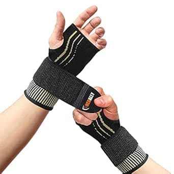 NeoAlly Copper Wrist Brace Adjustable Wrist Wraps Compression Sleeve ...