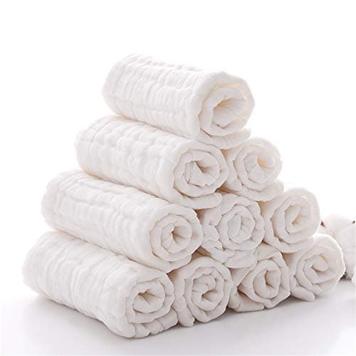 MUKIN Baby Muslin Washcloths - Natural Cotton Baby Face Wipes ...