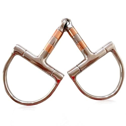 Centaur Stainless Steel Rubber Mouth D-Ring Snaffle