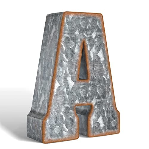Decorative Metal Letter, Freestanding Personalized or Custom Steel ...