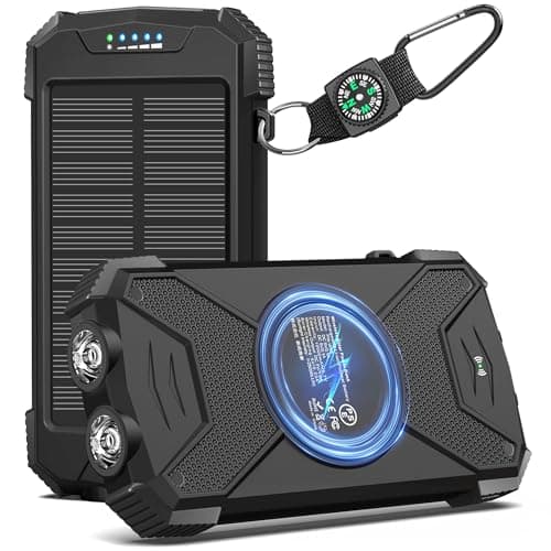 BLAVOR Solar Charger Five Panels Detachable, Qi Wireless Charger ...