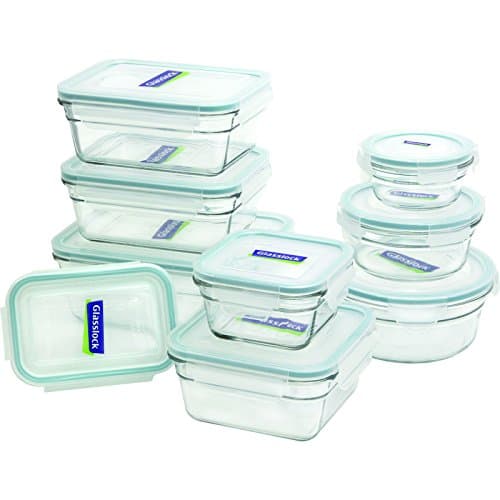Amazon.com: Glasslock 18-Piece Assorted Oven Safe Container Set: Home ...