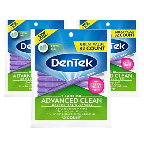 Amazon.com: Dentek Dentek Slim Brush Cleaners, 32 Each (Pack of 4 ...