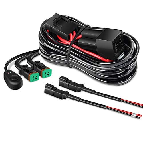 Nilight 16AWG LED Light Bar Wiring Harness Kit