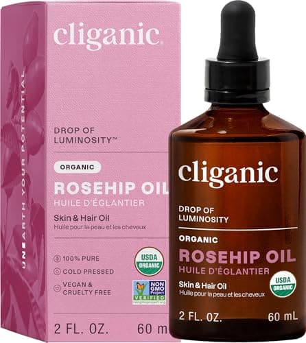 Amazon.com: Cliganic Organic Rosehip Seed Oil for Face, 100% Pure ...