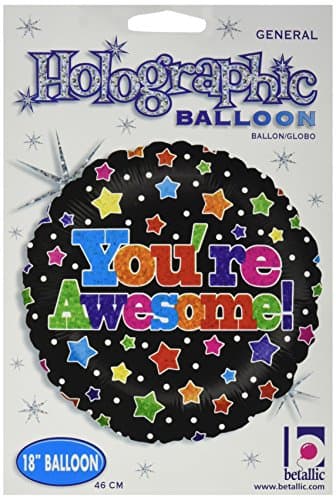 Betallic 9" Balloons & Confetti Birthday Holographic Airfill Foil ...