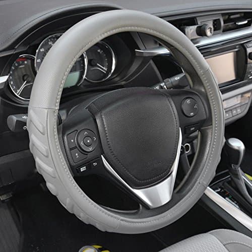 BDK Sports Grip Steering Wheel Cover 14.5-15.5 Inches Universal Fit Red ...