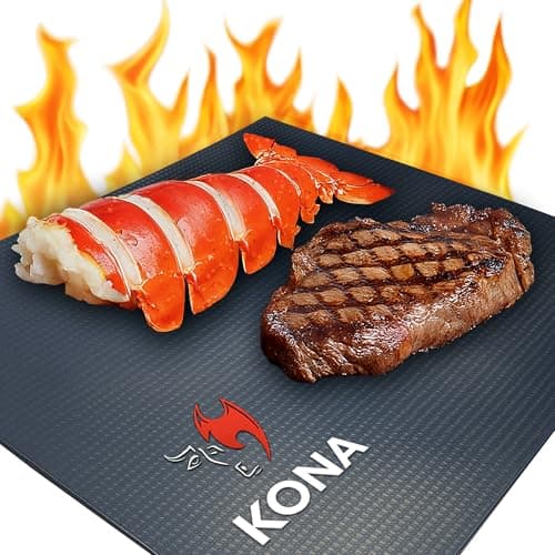 Amazon.com : Kona Best BBQ Grill Mat - Heavy Duty 600 Degree Non-Stick ...