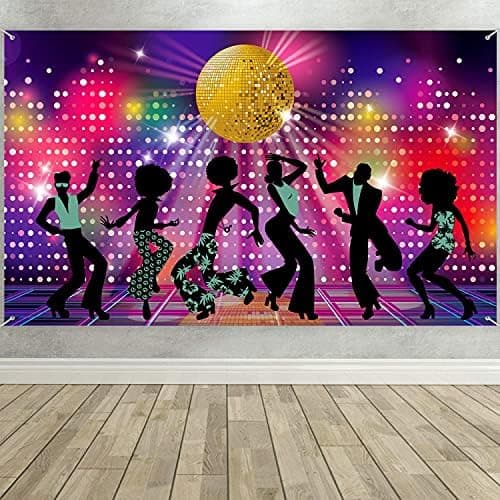 2 SCENE SETTER WAL DISCO FEVER 70'S PLASTIC 165X82.5CM - Pergamos