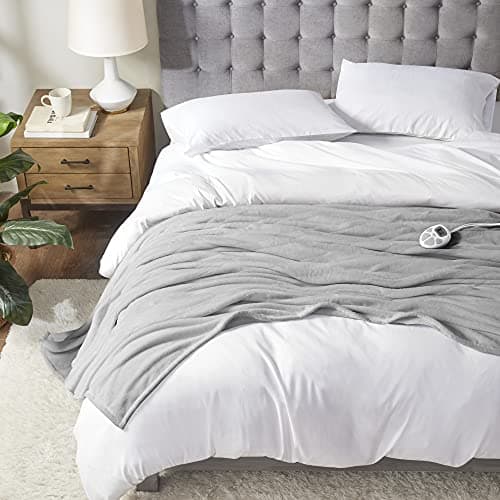 Serta Silky Plush Electric Heated Blanket with Programmable Digital ...