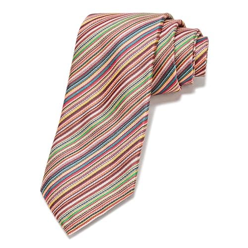Paul Smith Navy and Coral Floral Silk Tie | King's Cross